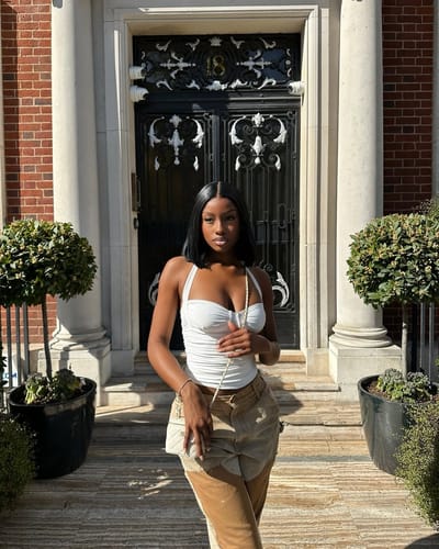 Customer photo review of Black Edition Blunt Cut Bob 10-12" Glueless Wig 5x5 HD Lace