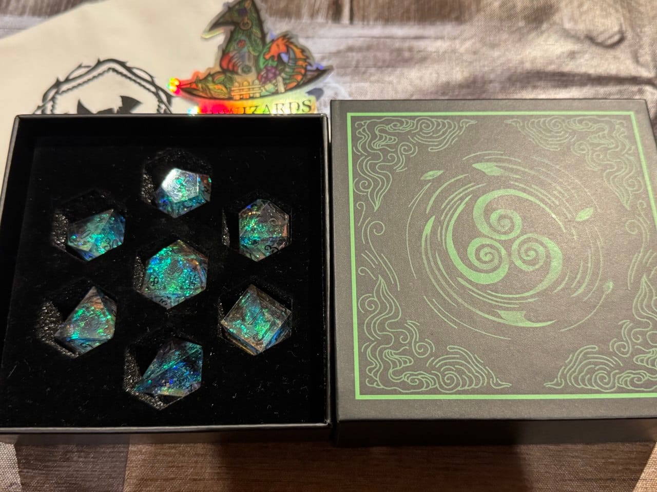 Customer photo review of Water/Fire/Air/Earth Dice Set Collection