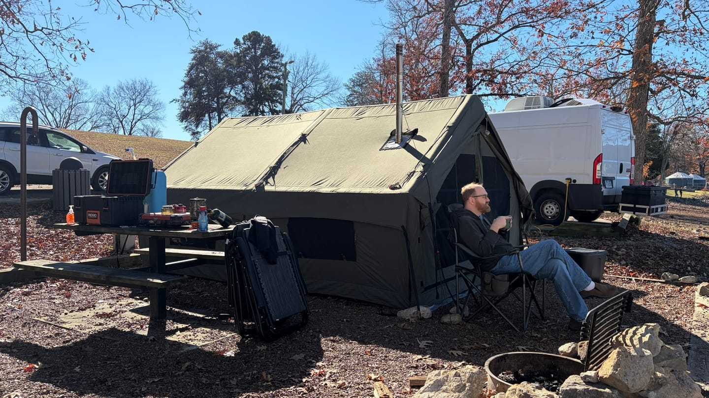 Customer photo review of RBM Panda Large Forest Green- Inflatable Tent for Camping (2-6 person)