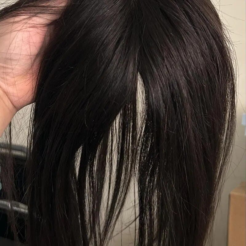 Customer photo review of Human Hair Topper 15*16cm Base All Shades
