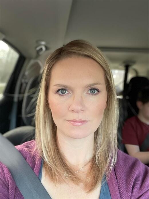 Customer photo review of Lily ︳Mono Base 3x5" Human Hair Topper For Thinning Hair