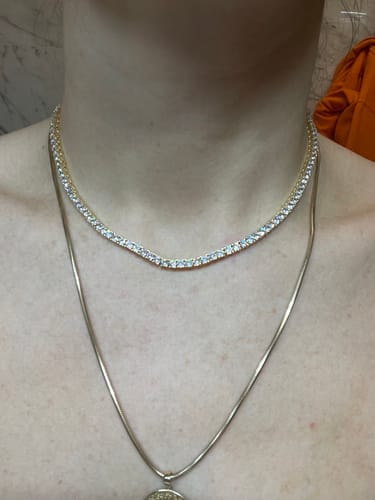 Customer photo review of Collana Tennis in Zirconi