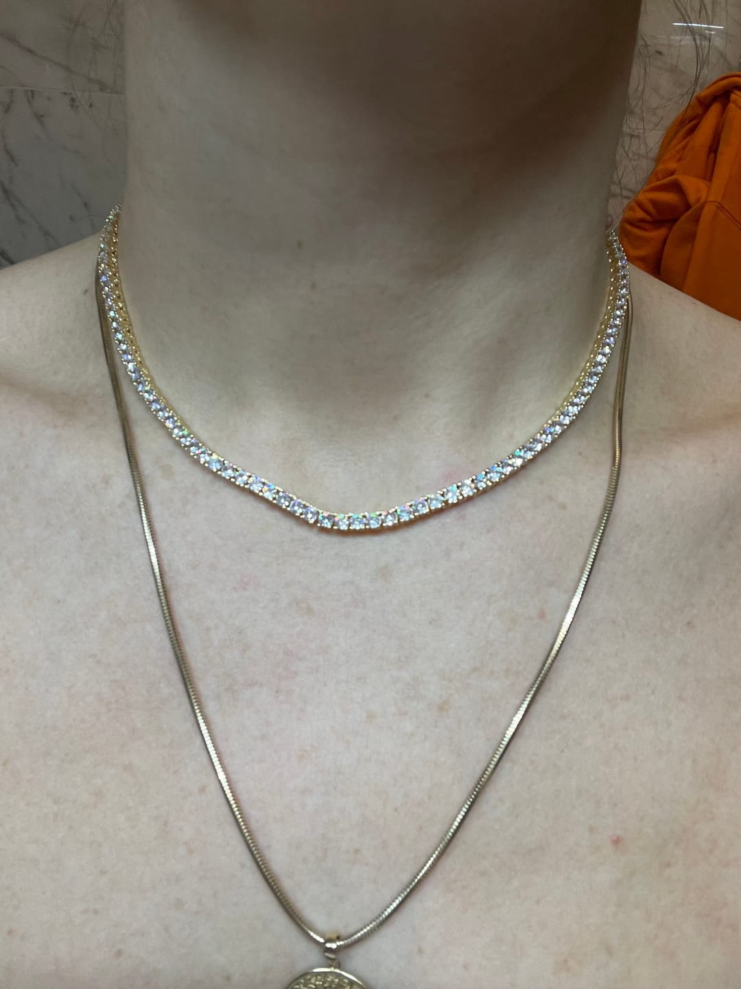 Customer photo review of Collana Tennis in Zirconi