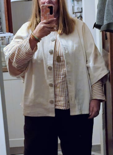 Customer photo review of Veste kimono Yoko - velours côtelé ivoire