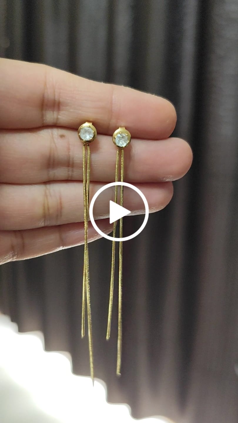 Customer video review of Dainty Threader Dangle Earrings
