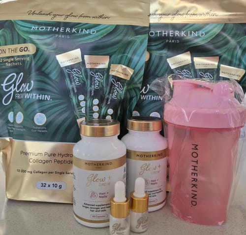 Customer photo review of Glow From Within Single Serving Sachet Starter Kit