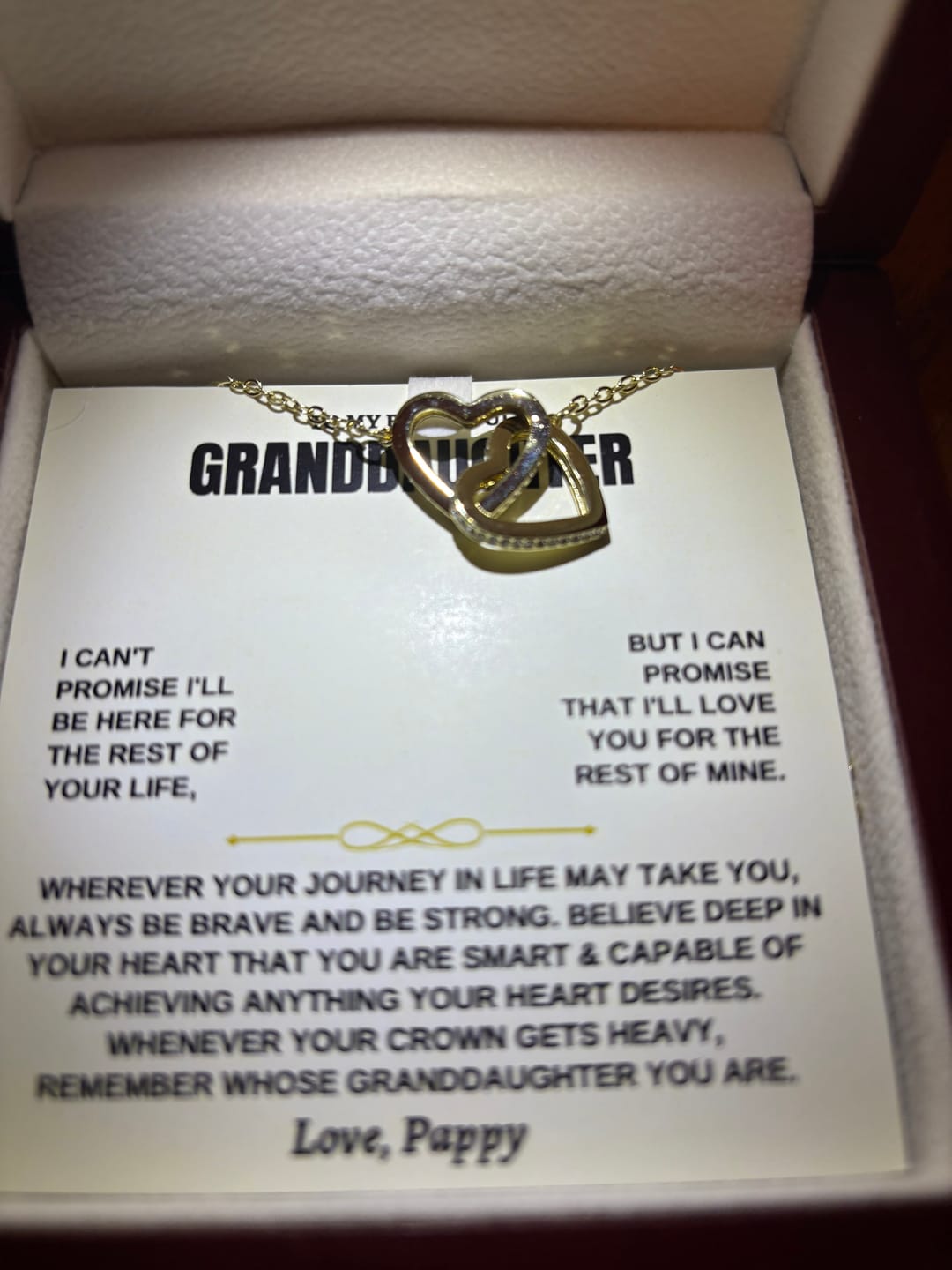 Customer photo review of To My Granddaughter - Forever Linked Hearts - Gift Set - SS117