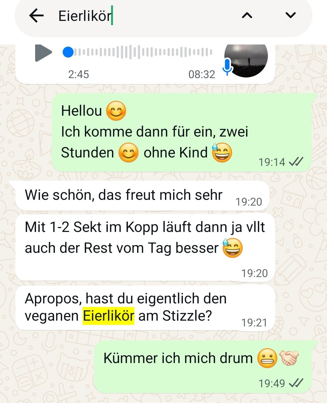 Customer photo review of Definitiv kein Eierlikör (vegan)