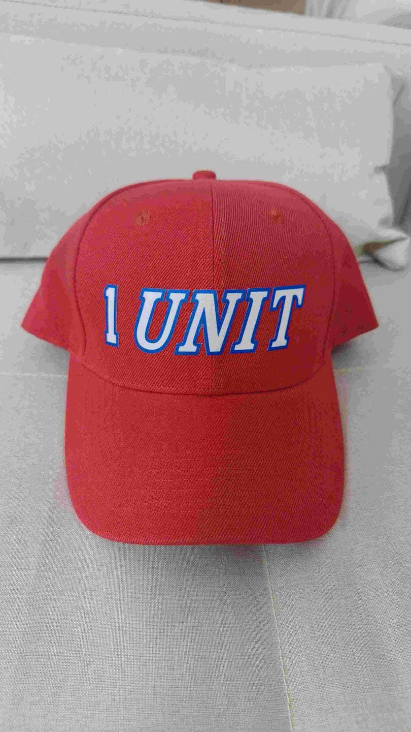 Customer photo review of Custom Black 3D Puff Embroidery Flat Embroidery Casual Sport Baseball Cap