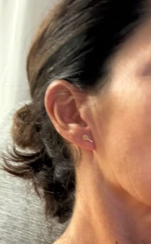 Customer photo review of Tennis Earrings