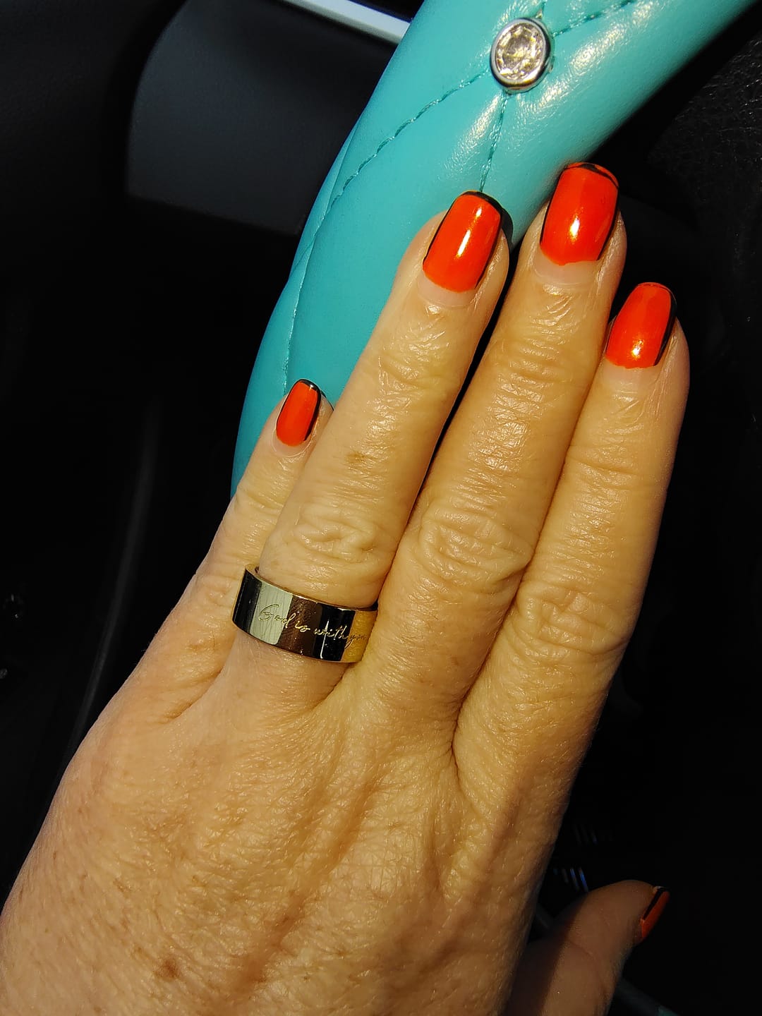 Customer photo review of God is with you Ring — Affirmation Ring Collection
