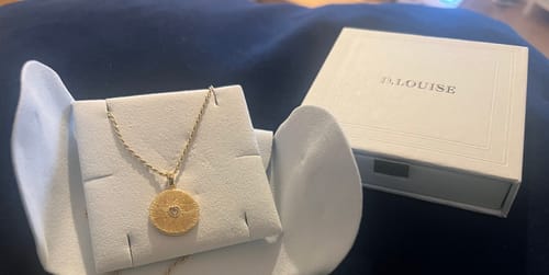 Customer photo review of Heart Talisman Necklace With Stones