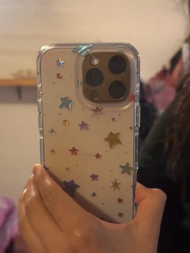 Customer photo review of Laser Star Pattern Glitter iPhone Case