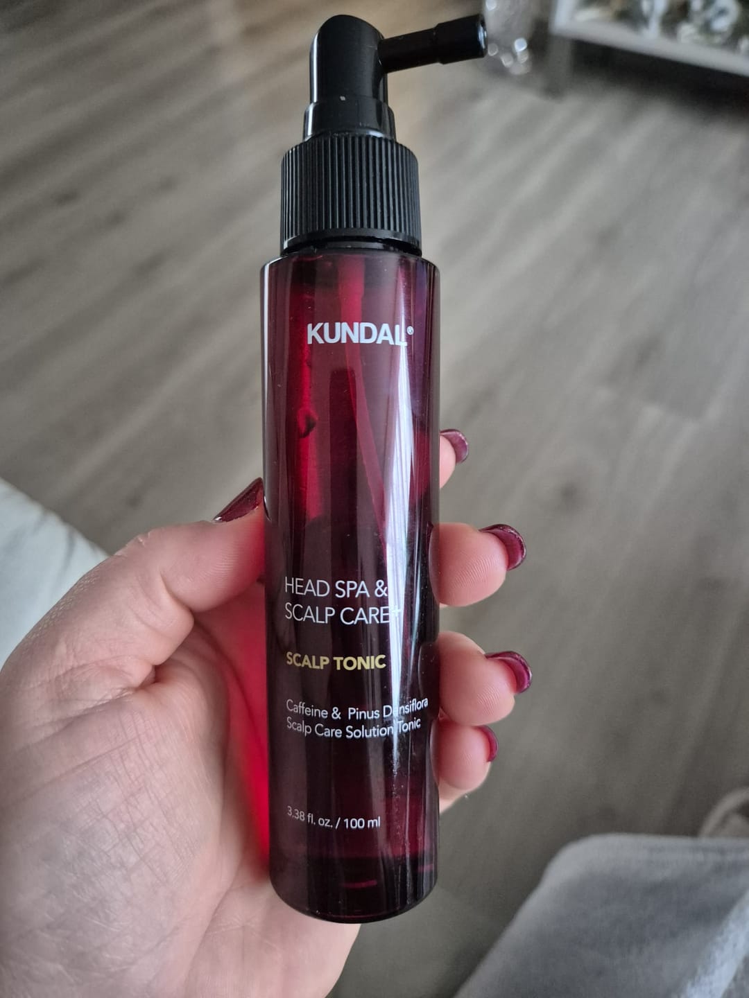 Customer photo review of Toniks galvas ādai ar kofeīnu KUNDAL Head Spa & Scalp Care Scalp Tonic