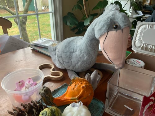 Customer photo review of Shoebill Stork Bird Soft Stuffed Plush Toy