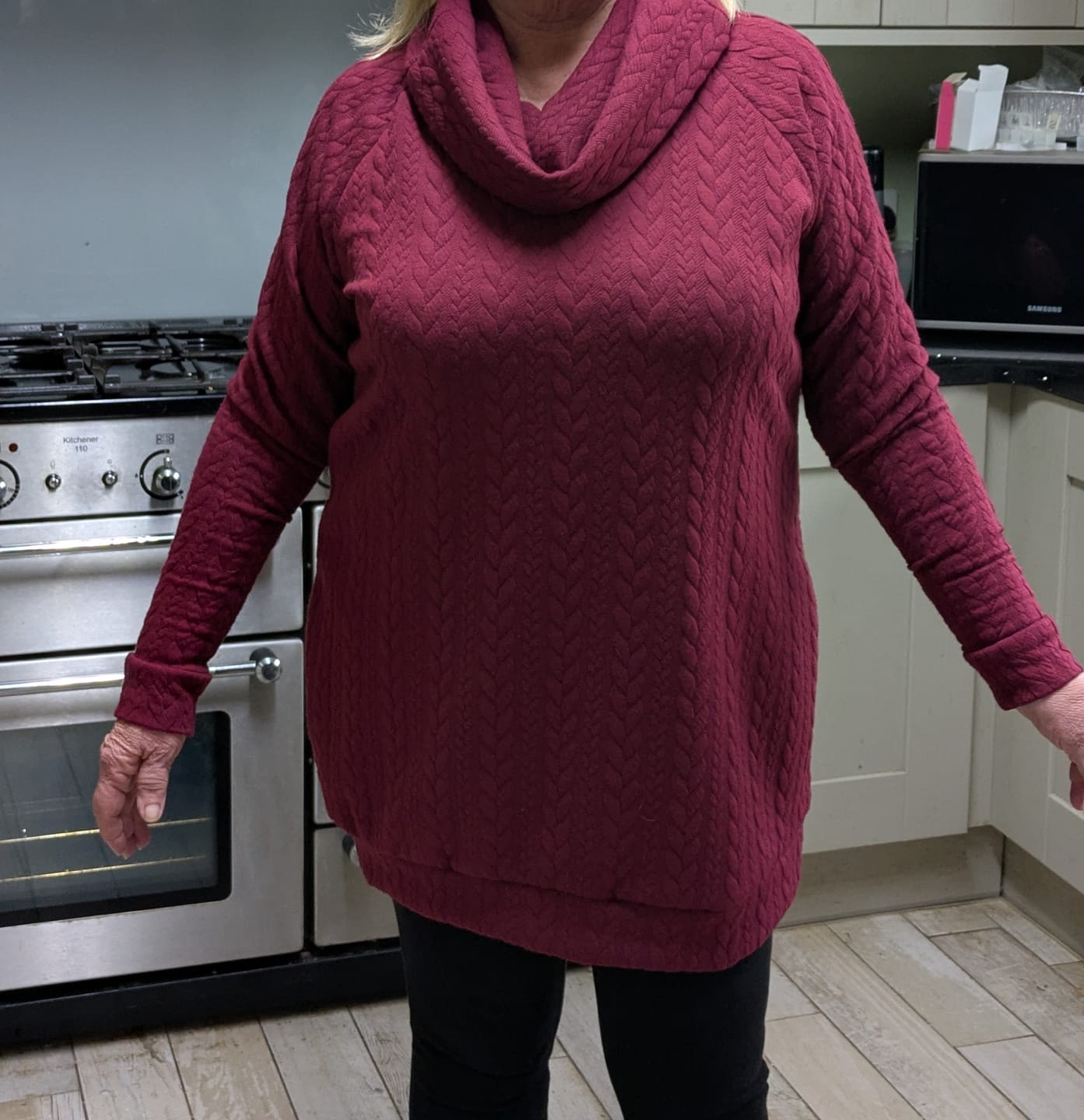 Customer photo review of Cable Knit Jersey Fabric