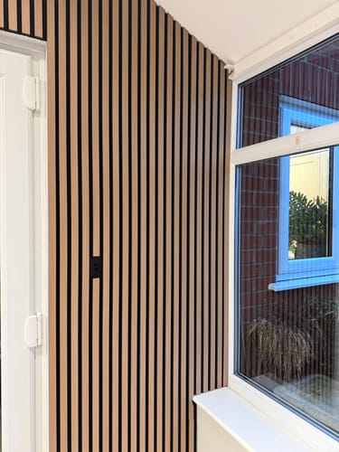 Customer photo review of Premium Acoustic Slatted Wall Panel (Multiple Colours)