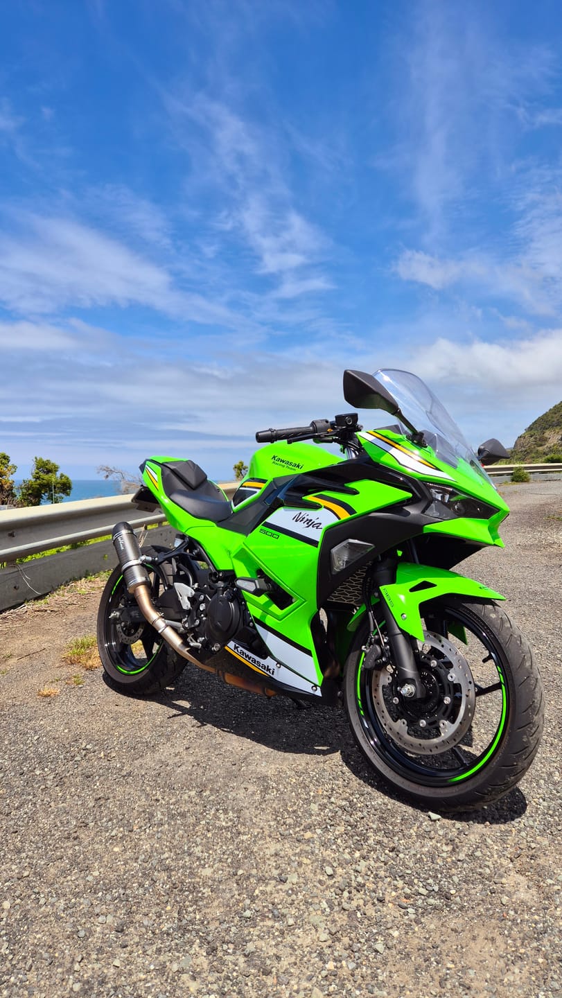 Customer photo review of EVOS Long Levers for Kawasaki Ninja 500 / Ninja 400 / Ninja 300