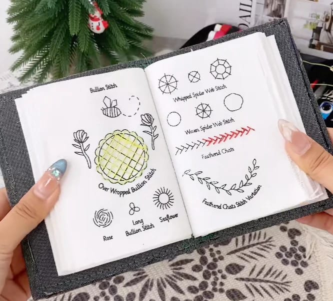 Customer photo review of DIY Embroidery Stitch Book