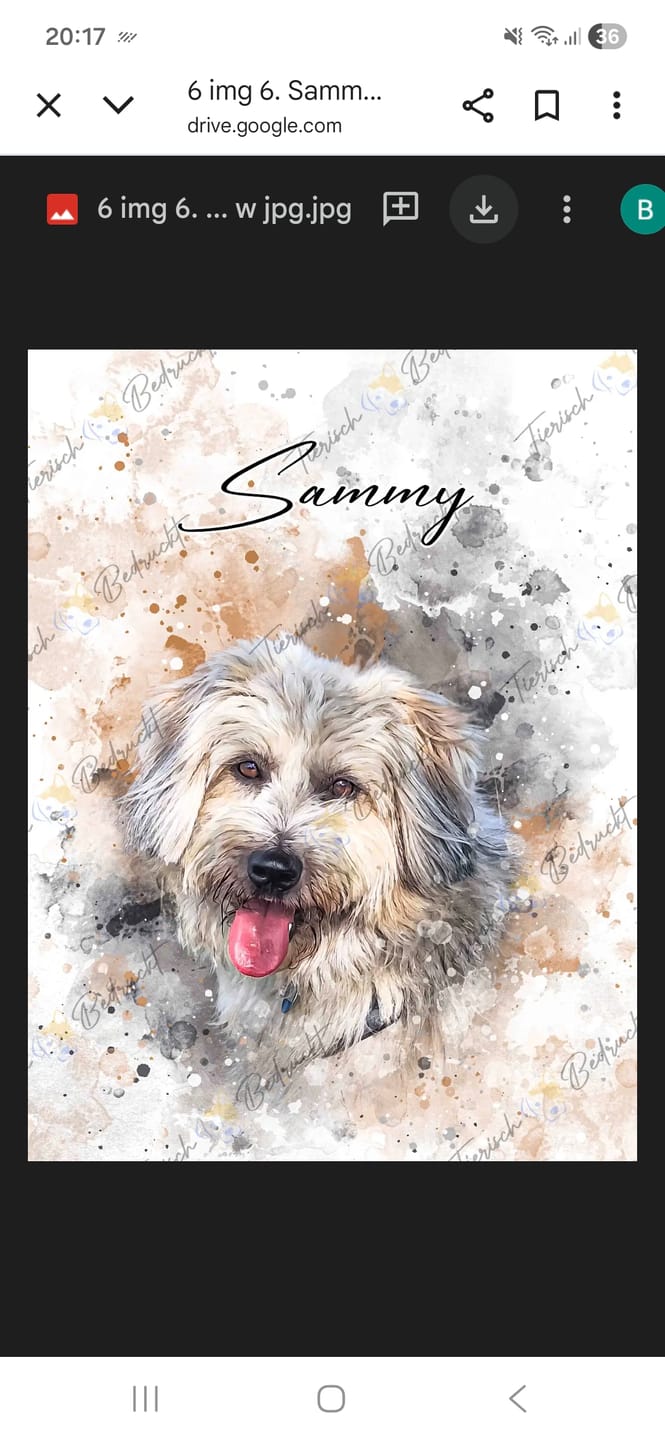 Customer photo review of Tierisches Wasserfarben Portrait