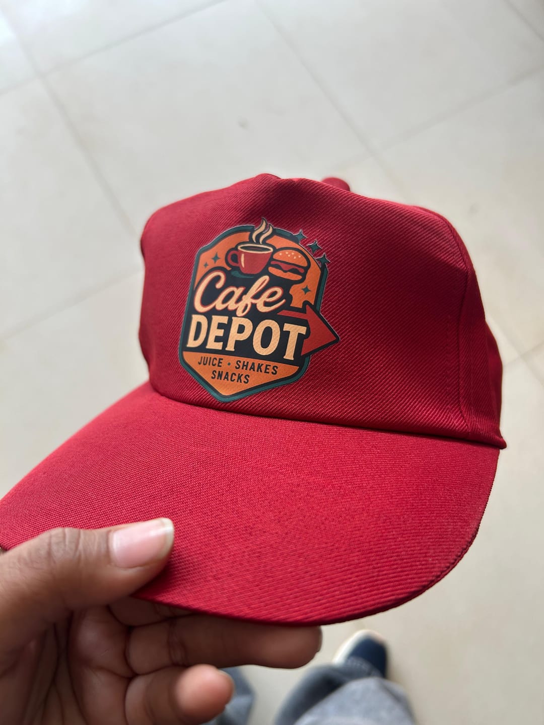 Customer photo review of Customized Caps | Customized With Your Company Logo | PrintMine.in