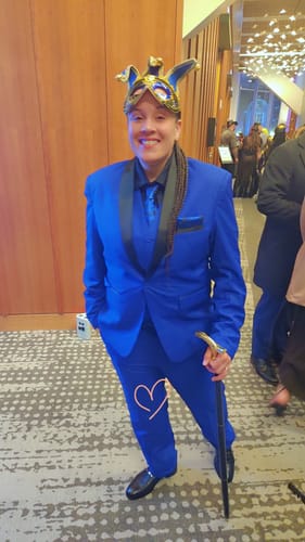 Customer photo review of Barry. Wang Cobalt Blue Paisley Wedding Tie Handkerchief Cufflinks Set