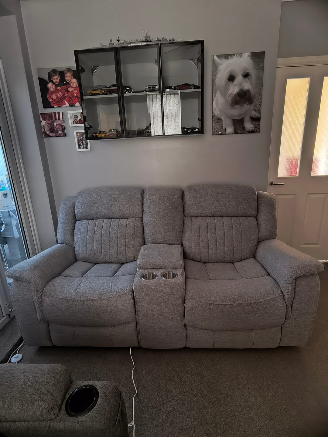 Customer photo review of Linden Recliner Sofa Grey 2 Seater