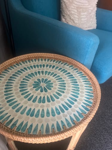 Customer photo review of Serene Rattan Table Set