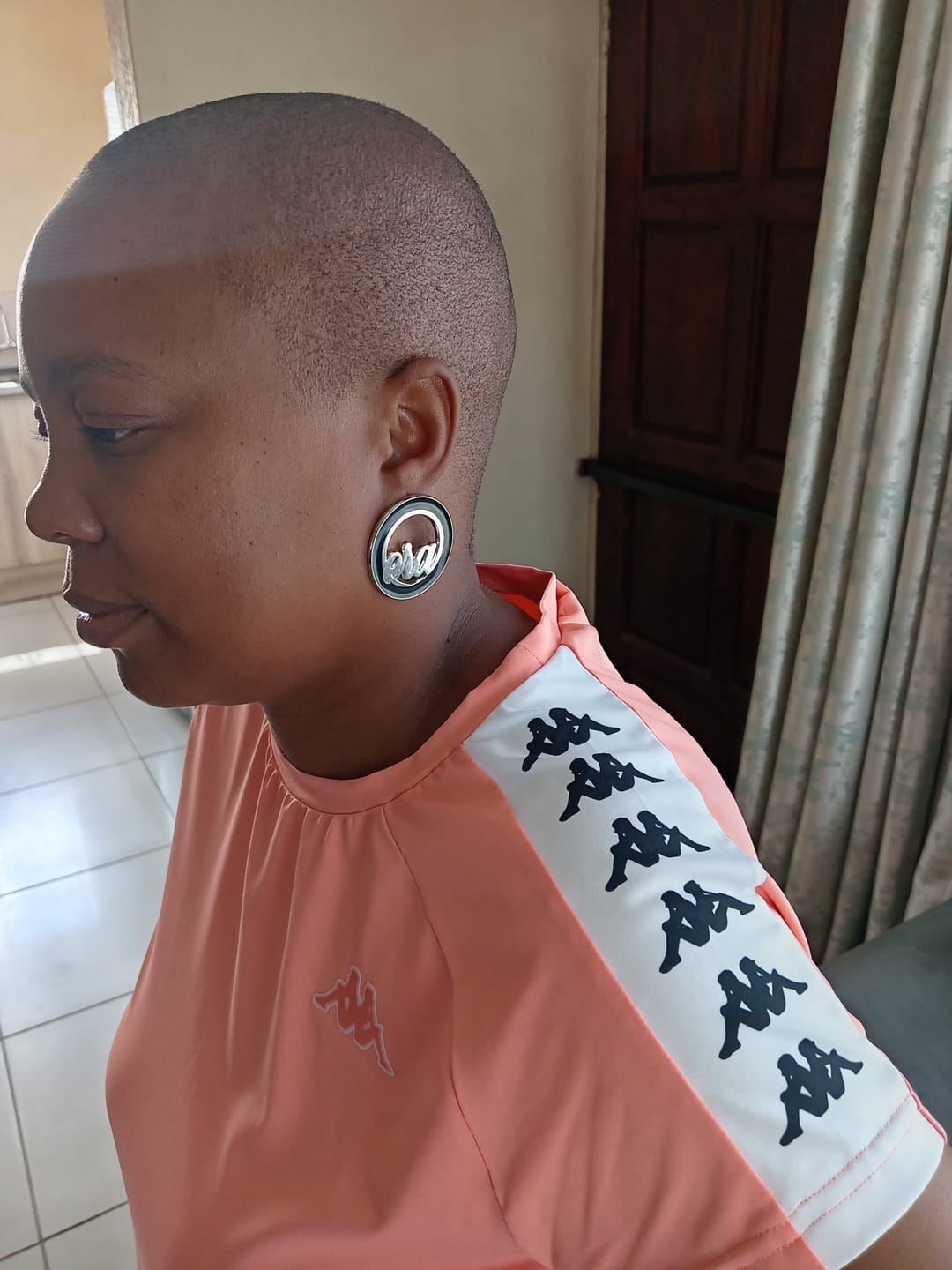 Customer photo review of Silver Diva Earrings