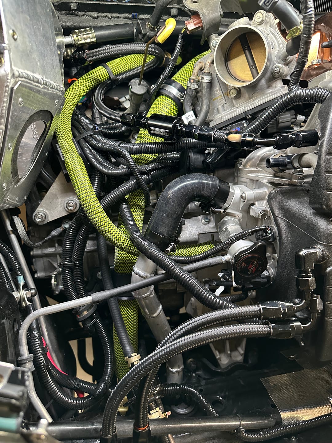 Customer photo review of Upper & Lower Radiator Hose Skin Kit -Carbon Fiber/Kevlar