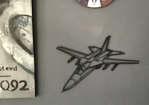 Customer photo review of F-111A Angle Silhouette Metal Wall Art