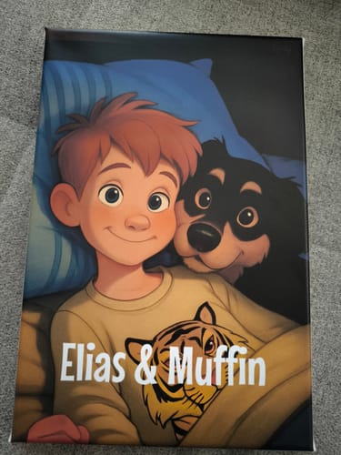 Customer photo review of Dein Haustier als Cartoon - Individuelle Leinwand