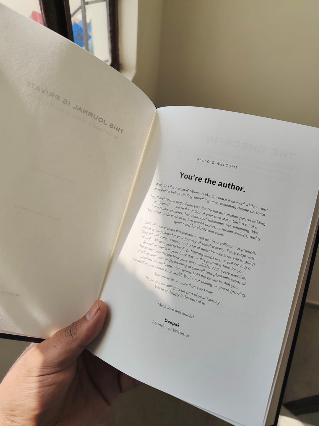 Customer photo review of Wisemor Journal
