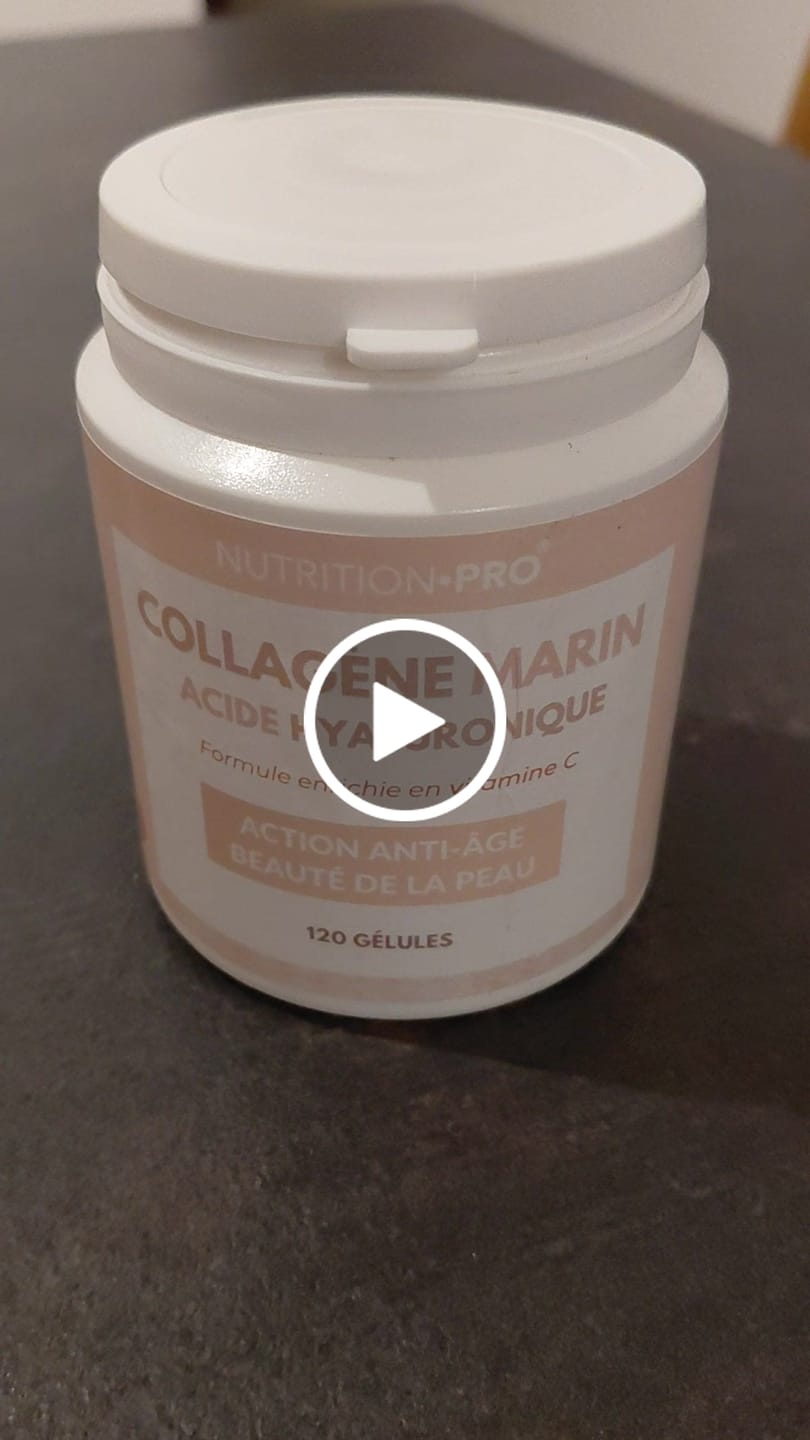 Customer video review of COLLAGÈNE MARIN HYDROLYSÉ / ACIDE HYALURONIQUE - 120 GÉLULES