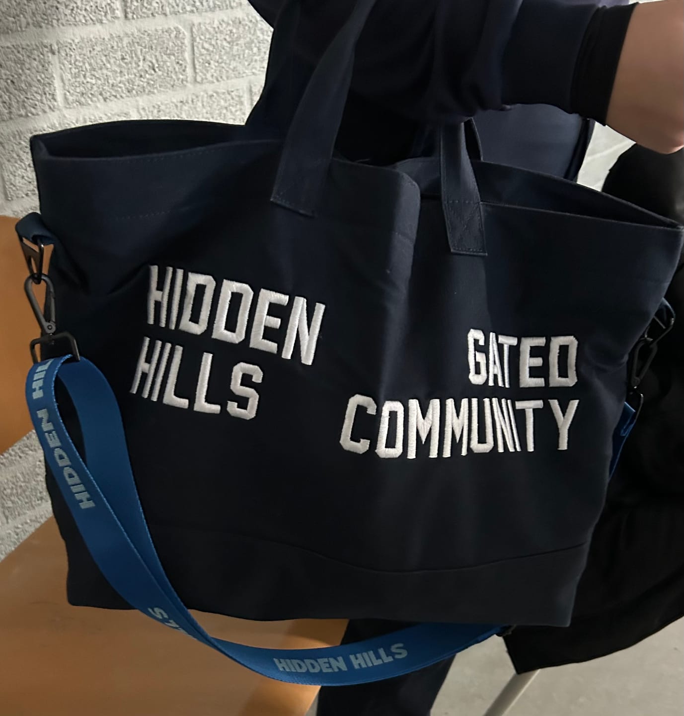 Customer photo review of GATED COMMUNITY CANVAS SHOPPER BAG