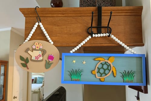 Customer photo review of Unfinished Wood Stem and Leaf Shape - Plant Craft - up to 46" DIY