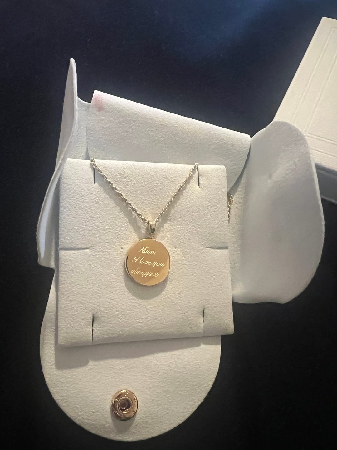 Customer photo review of Heart Talisman Necklace With Stones