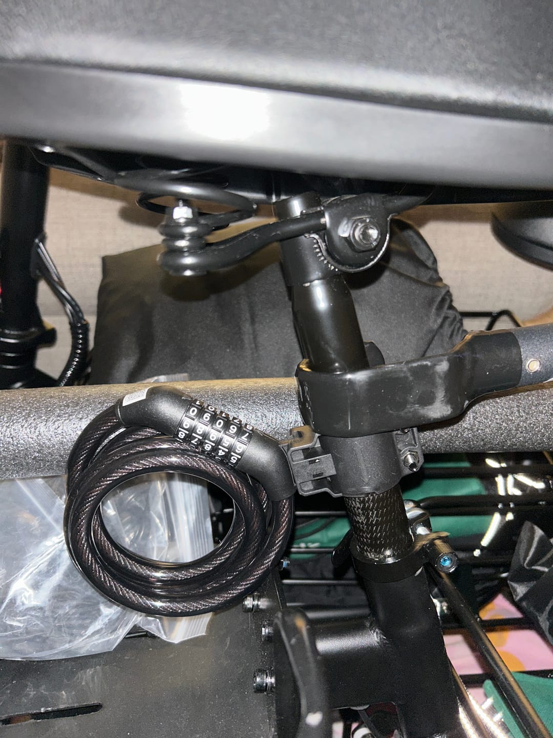 Customer photo review of 🎁 S3 High Security 5-Digit Resettable Combination Bicycle Lock (100% off)