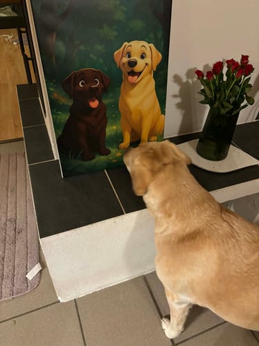 Customer photo review of Dein Haustier als Cartoon - Individuelle Leinwand