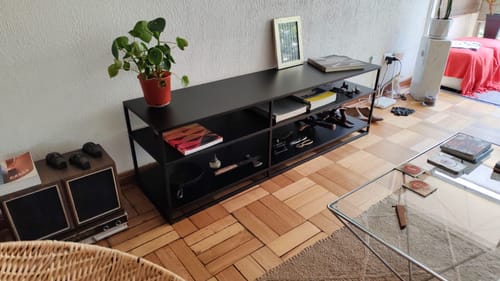 Customer photo review of Rack TV 160 METAL BLACK