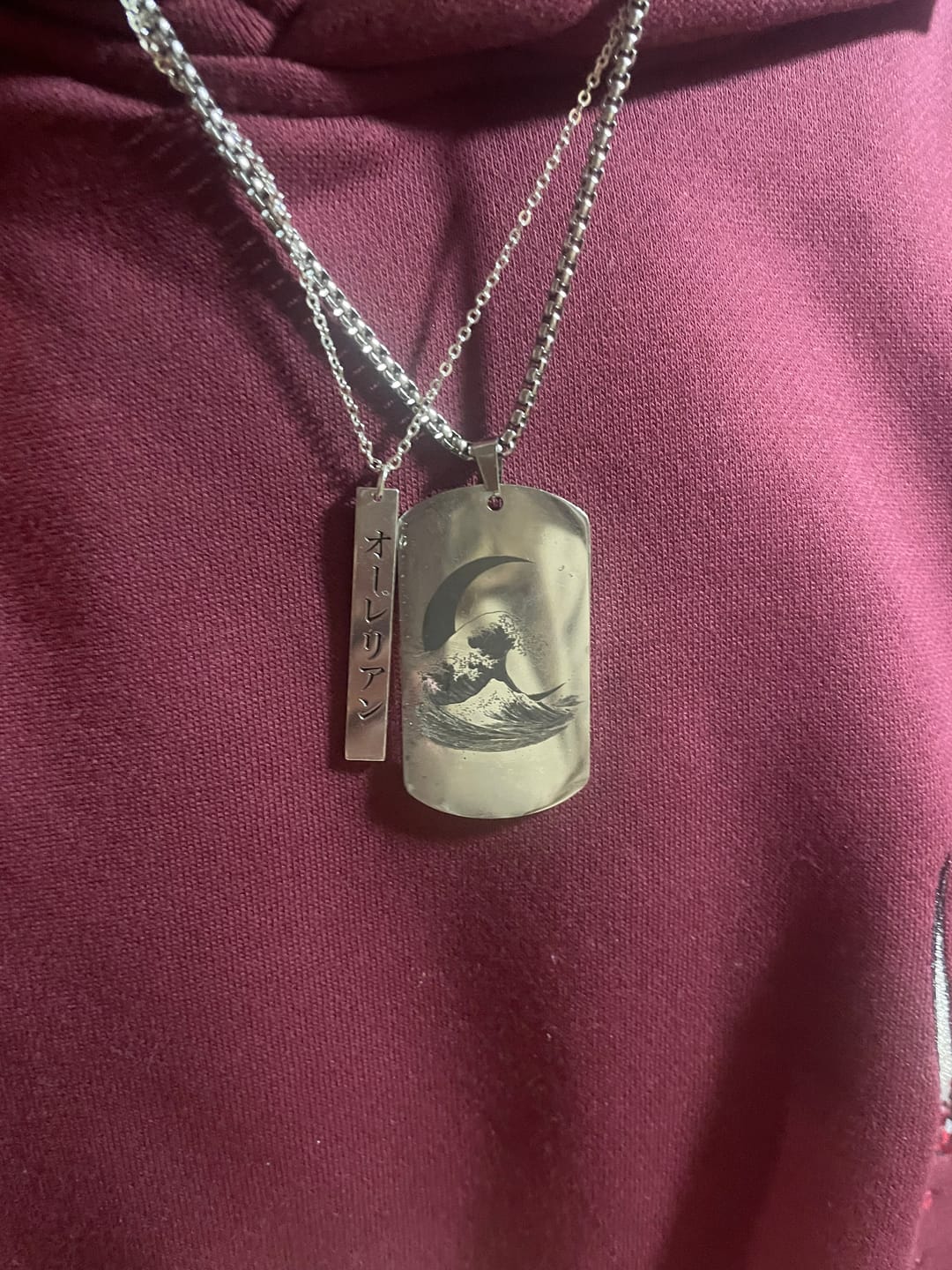 Customer photo review of Collier Japonais Personnalisé