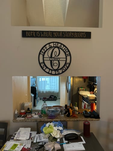 Customer photo review of Elaborate Name - Steel Sign