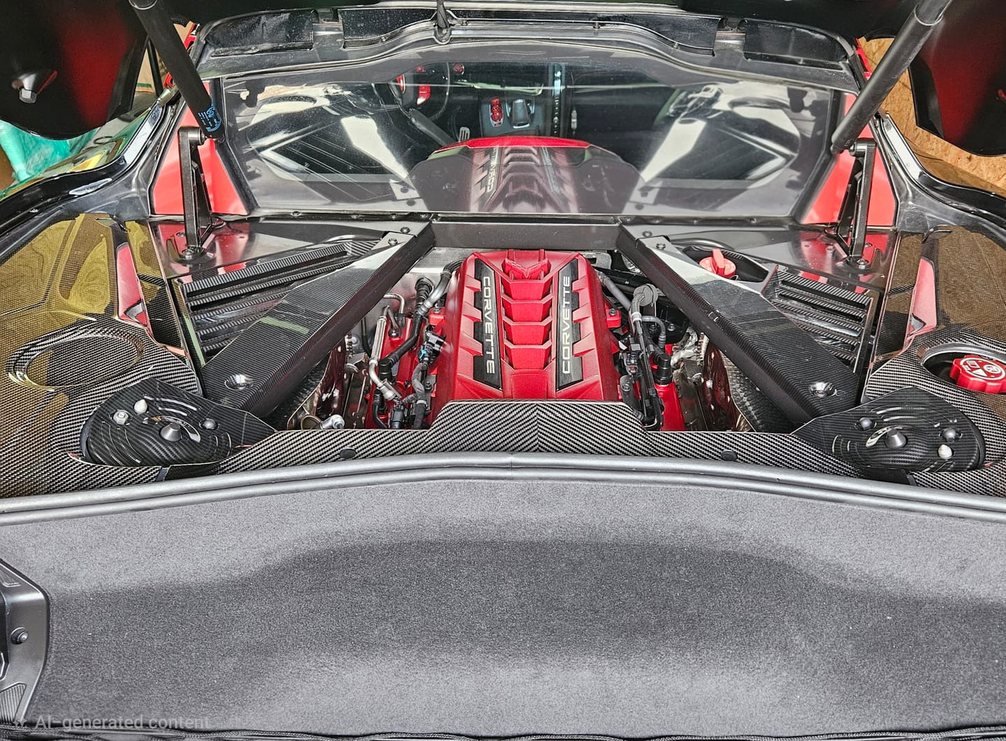 Customer photo review of Corvette C8 Coupe Engine Bay Panel Cover (3-Pieces Version)