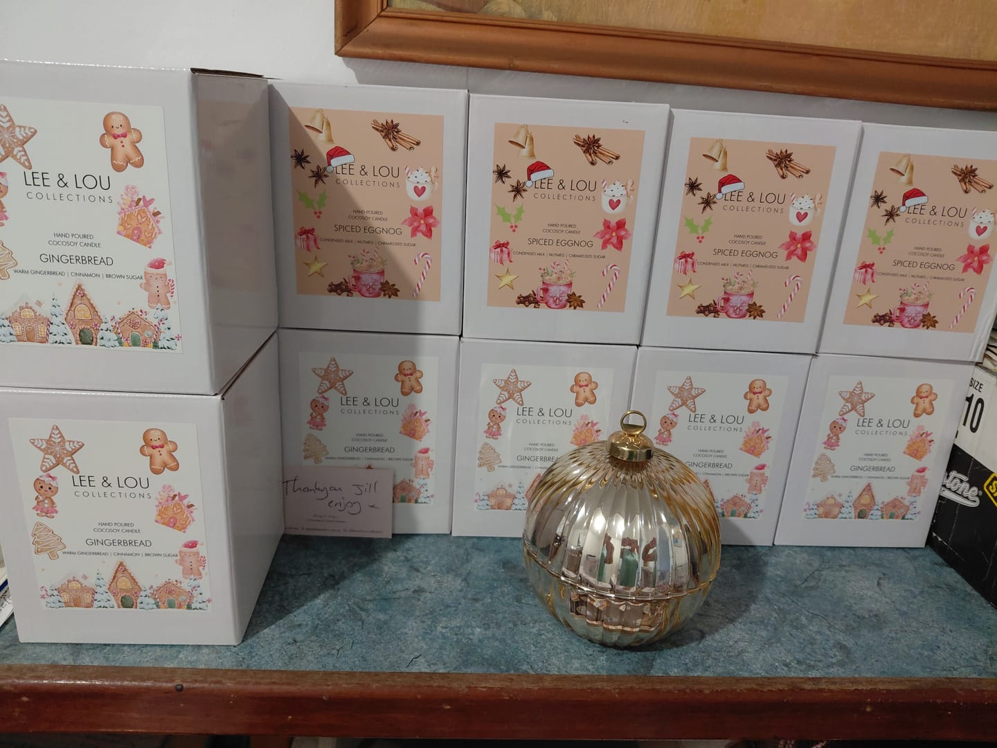 Customer photo review of Gold Bauble | Gingerbread Scent