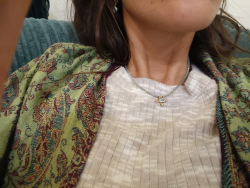 Customer photo review of כוכב השקט - שרשרת חרוזי אקוומרין עם תליון כוכב