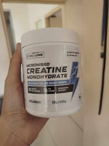 Customer photo review of Wellcore - Micronised Creatine Monohydrate (250g, 83 Servings)