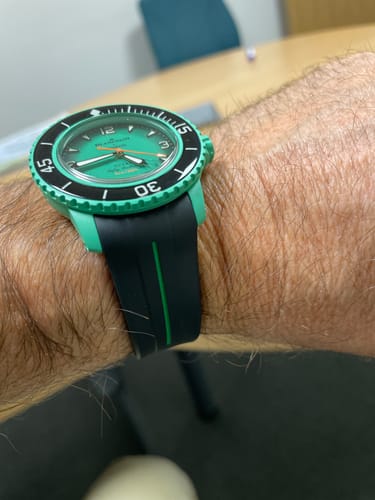 Customer photo review of Rubber Strap for Blancpain X Swatch Indian Ocean