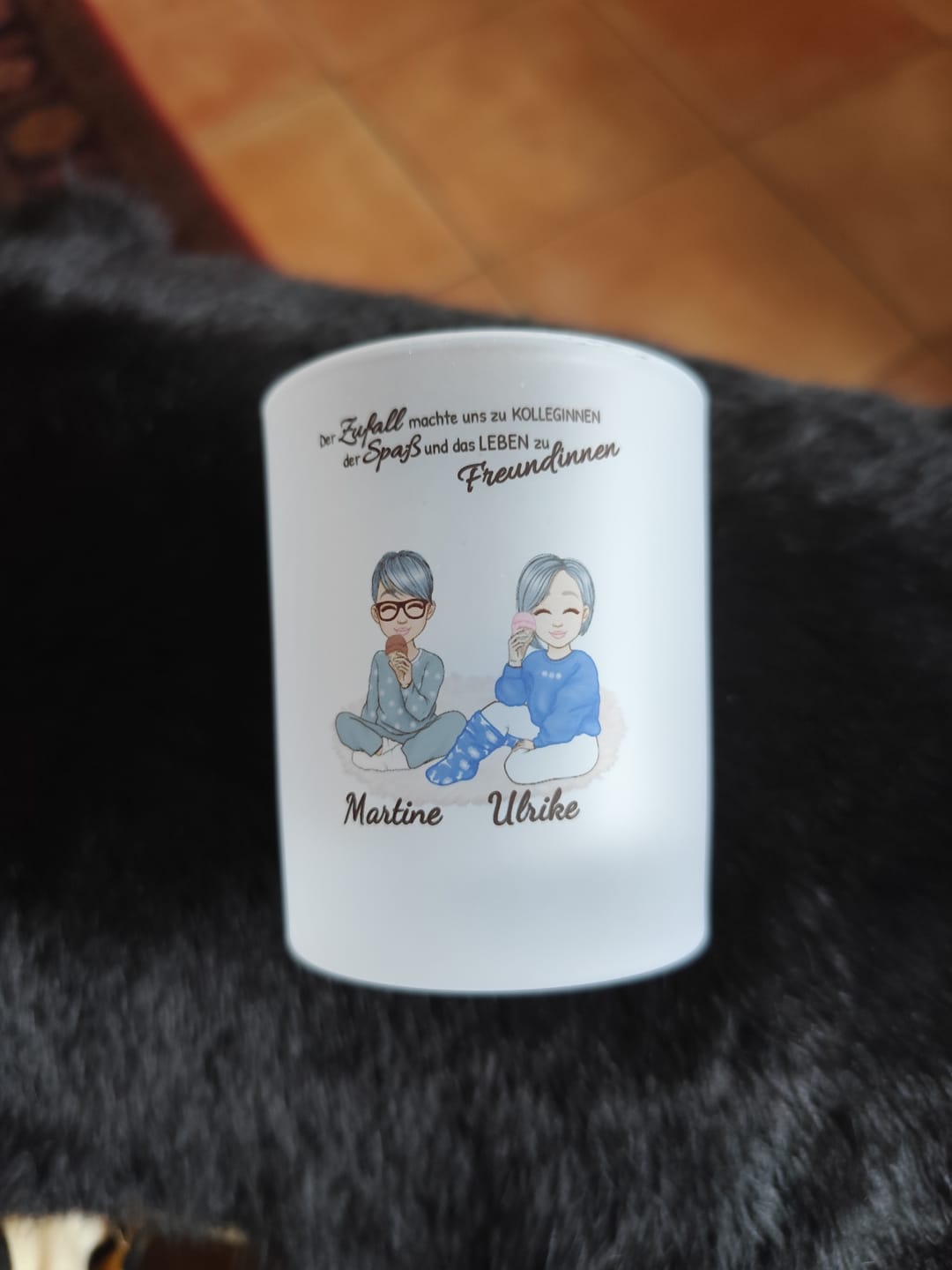 Customer photo review of Herzensmenschen - Personalisiertes Teelicht