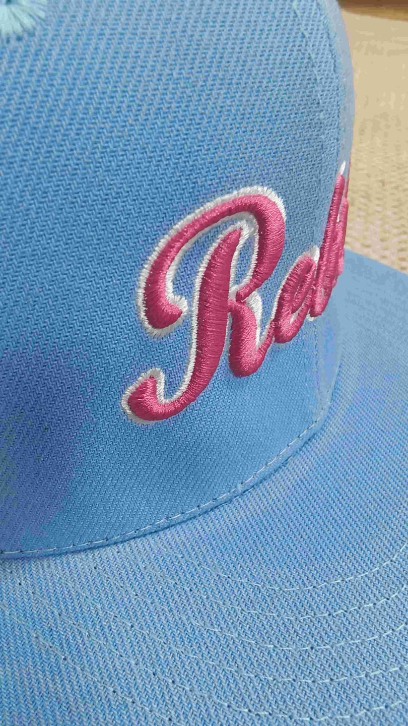 Customer photo review of Custom Red White-Black 3D Puff Embroidery Flat Embroidery Curved Eaves Sport Design Baseball Cap