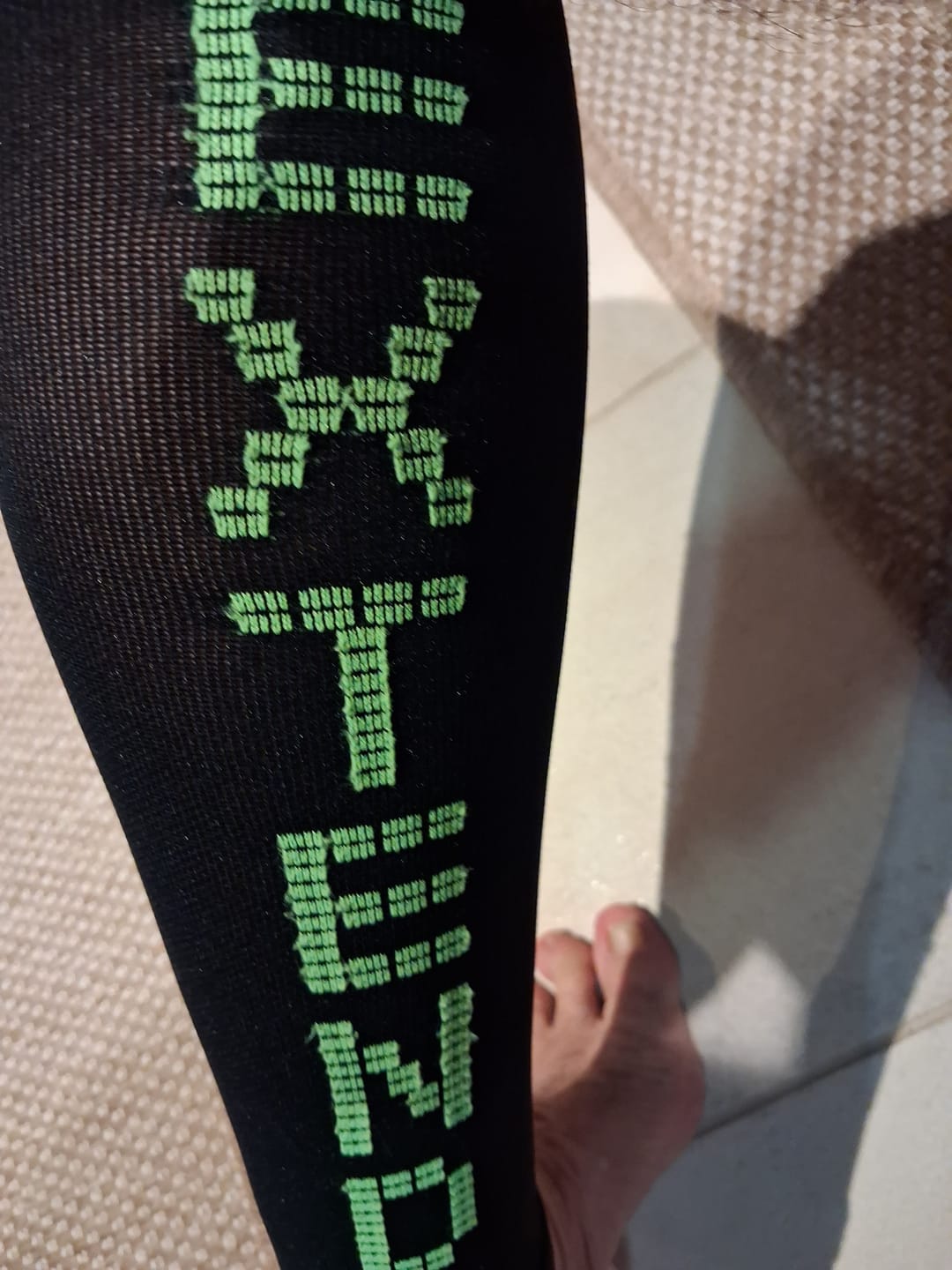 Customer photo review of eXtend High – Kompressiosäärystimet – Musta/Lime